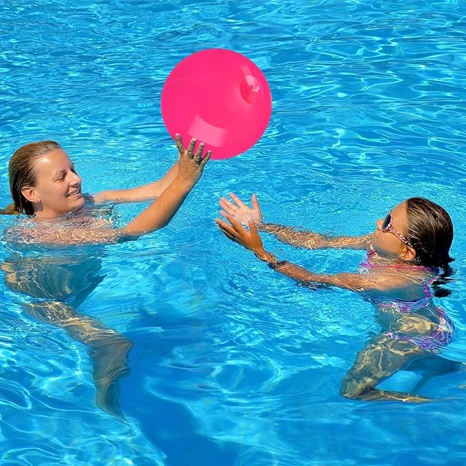 10 Pack Beach Ball - 12Inch Blow Up Beach Ball Party Supplies for Kids, Inflatable Floating Balls for Summer Pool Parties, Outdoor Activities & Birthday Decorations