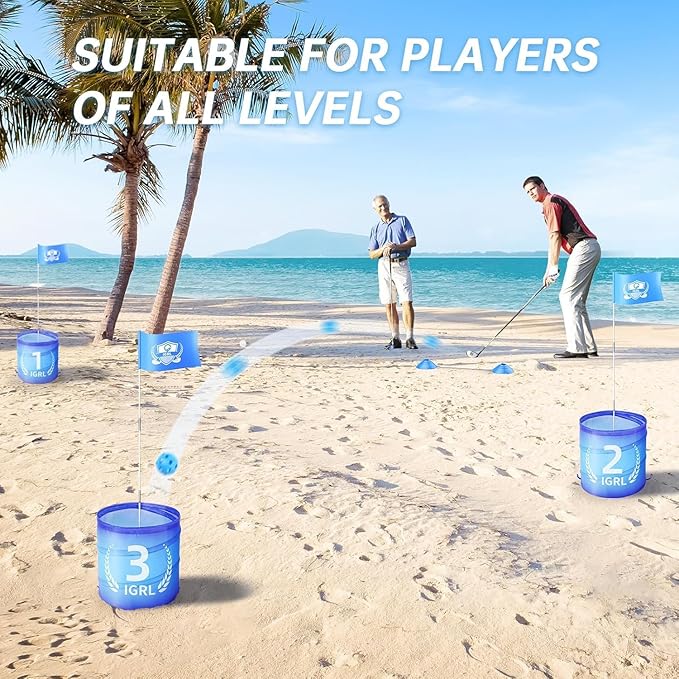 Golf Yard Game - 9 Holes Backyard Golf Games for Adults, Golf Chipping Game Set with Balls, Carry Bag, Flag & Obstacles, Outdoor Indoor Golf Gifts for Men Lawn, Beach, Camping, Park, Hotel