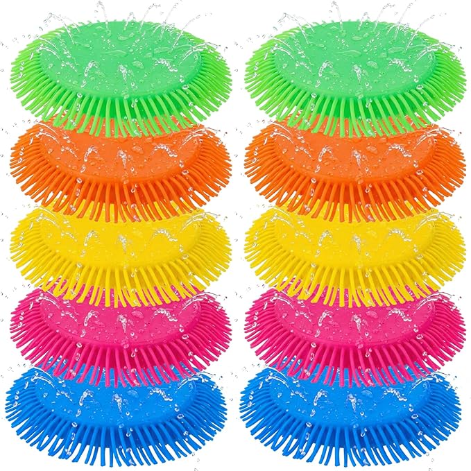 Outus 10 Pcs Beach Games Flying Disc for Pool 7 Inch Soft Water Discs for Kids Splashes on Impact Beach Water Swimming Pool Toys for Kids Park Backyard Outdoor Summer Games Birthday Gifts