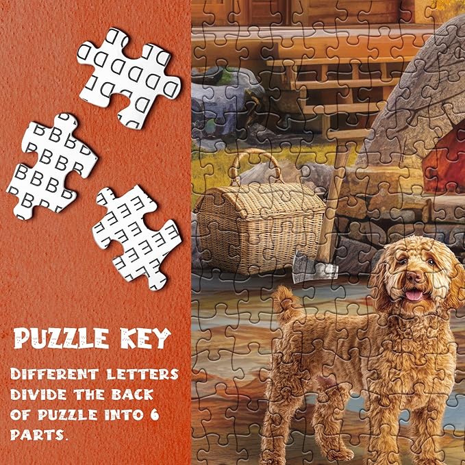 Fall Autumn Landscape Puzzle for Adults 1000 Pieces Nature, Colorful Cozy Jigsaw Puzzle, Cat Puppy Flower Bird Puzzle