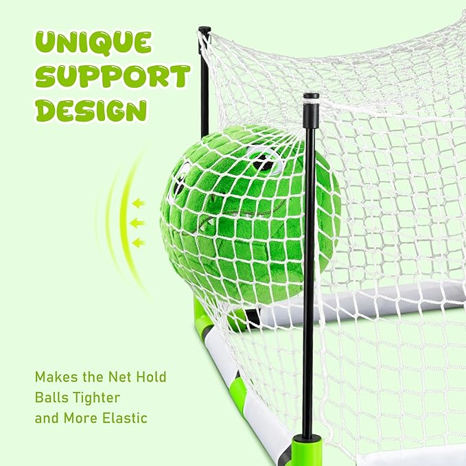 Toddler Toy Soccer Goals for Backyard Indoor with Soft Plush Dinosaur Ball, Mini Soccer Nets and Ball Set for Kids(Pump Include)