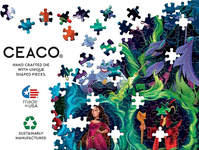 Ceaco - Disney - Villains - 1000 Piece Jigsaw Puzzle for Adults - Challenging Puzzle Perfect for Game Nights - Finished Size is 26.5 x 19