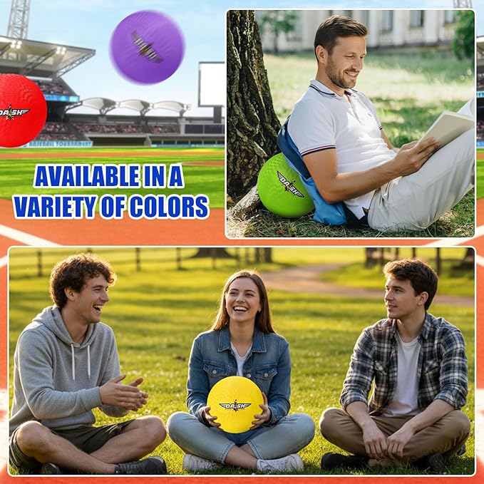 Jerify 8.5 Inches Playground Balls Kickball Bulk, Colorful Inflatable Sports Bouncy Balls, Dodgeball, Kickball for Official Play, and Fun Indoor and Outdoor Toys and Gift