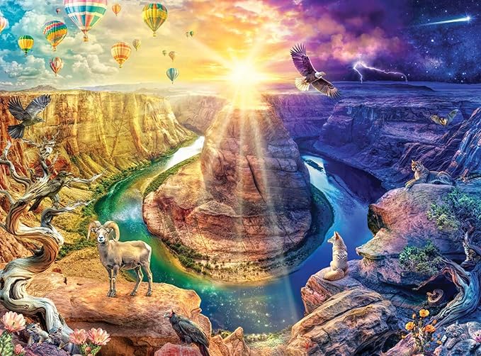 Buffalo Games - Lars Stewart - Horseshoe Bend - 1000 Piece Jigsaw Puzzle for Adults - Challenging Puzzle Perfect for Game Nights - Finished Size is 26.75 x 19.75
