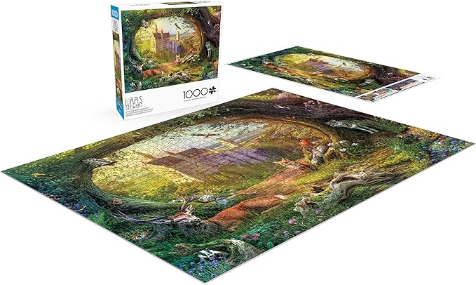Buffalo Games – 1000 Piece Jigsaw Puzzle - Wild Neuschwanstein - Lars Stewart - Signature Collection Colorful Puzzle for Adults – Precision-Cut Pieces, Beautiful Artwork