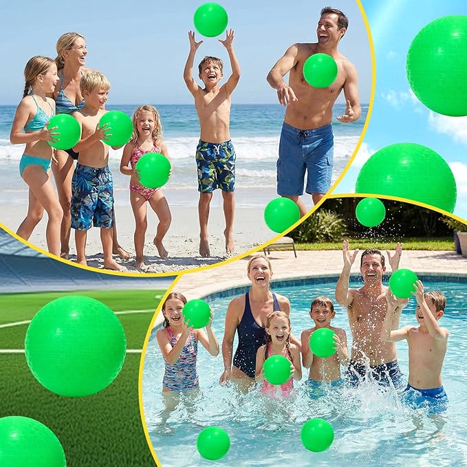 Macarrie 20 Pcs Playground Balls 6 Inches Dodgeball Kick Balls for Kids Adults Colorful Inflatable Balls Handballs Soccer Basketball Handball Games Camps Schools Outdoors
