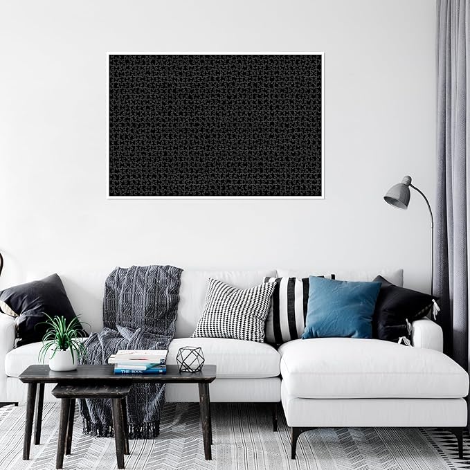 CHengQiSM 1000 Piece Puzzle for Adults, Pure Black Puzzles for Adults 1000 Pieces, Solid Black Jigsaw Puzzle for Adults Teens Seniors, Premium Thick Cardboard, Finished Size 27.6 x 19.7 inches