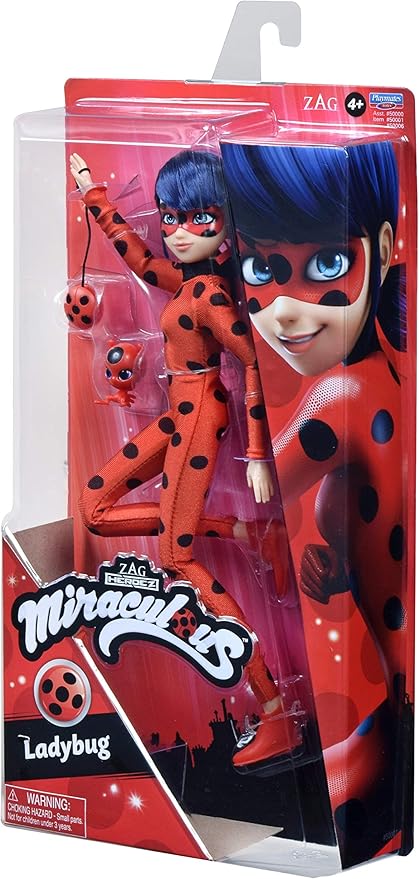 Miraculous Ladybug and Cat Noir Toys Ladybug Fashion Doll | Articulated 26cm Ladybug Doll with Accessories and Miraculous Kwami | Marinette Superhero Ladybug Figurine | Bandai Miraculous Dolls Range