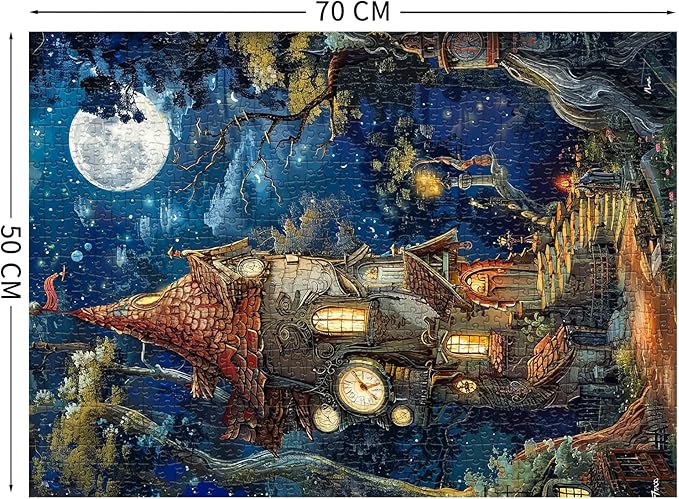 Ancient Castle Puzzles for Adults 1000 Pieces, Jigsaw Puzzles for Adults 1000 Piece, Challenging Game Toys, Impossible Puzzle, Family Decoration Puzzle