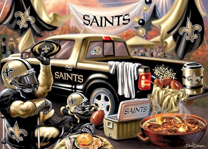 Masterpieces 1000 Piece Jigsaw Puzzle for Adults - NFL New Orleans Saints Gameday - 19.25"x26.75"