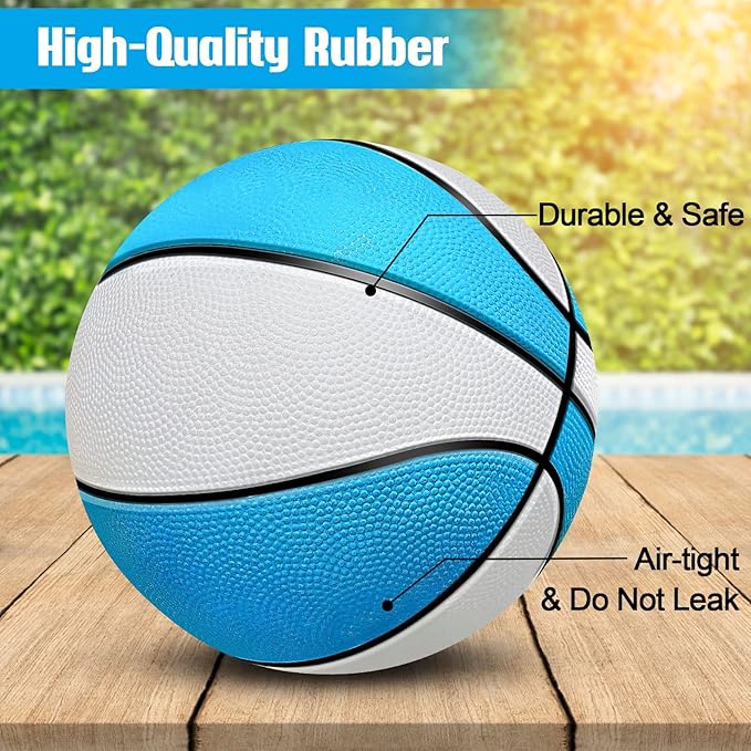 TNELTUEB Mini Basketball Replacement 8.5 Inch Pool Basketballs Ball Hoop Indoor Outdoor Toy, Fits All Standard Swimming Pool Basketball Hoop Pool Game Toy Water Games