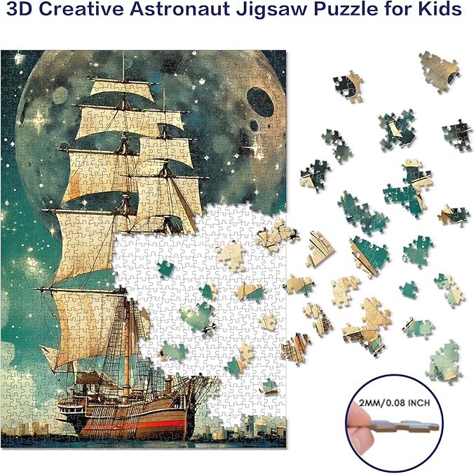 1000 Piece Sailboat Jigsaw Puzzles for Adults,Fun Personalized Puzzles DIY Arts Craft for Home Wall Decor Birthday Gifts Decompression Toy