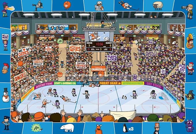 EuroGraphics Hockey Spot & Find 100 Piece Puzzle