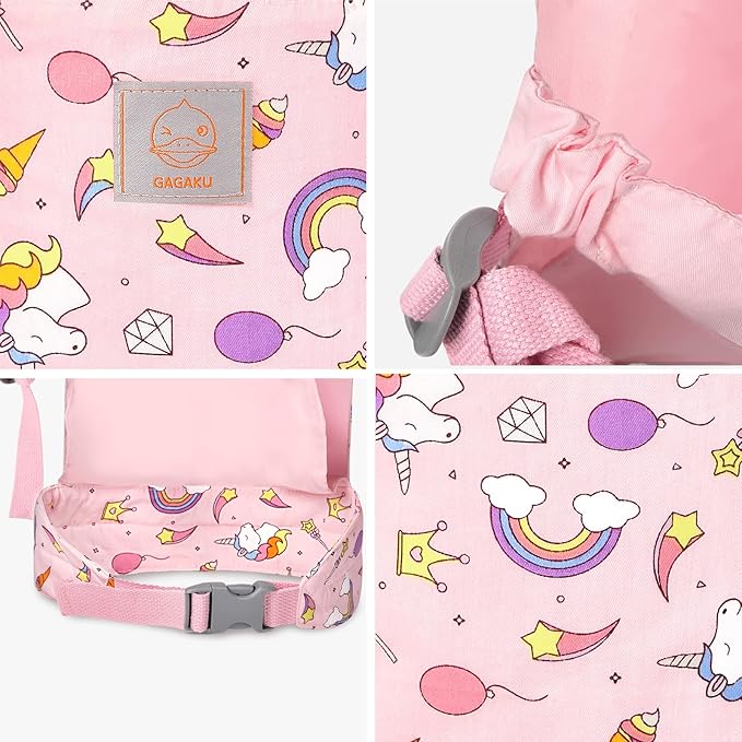GAGAKU Baby Doll Carrier for Kids, Stuffed Animal Carrier Reborn Baby Dolls Carrier with Adjustable Straps, Baby Doll Accessories - Pink (Stars)