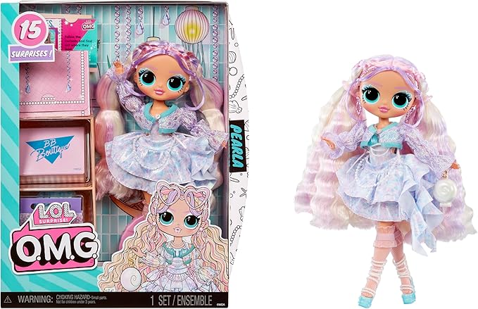 LOL Surprise OMG Pearla Fashion Doll with 15 Surprises Including Mermaid Themed Fashions and Accessories – Great Gift for Kids Ages 4+