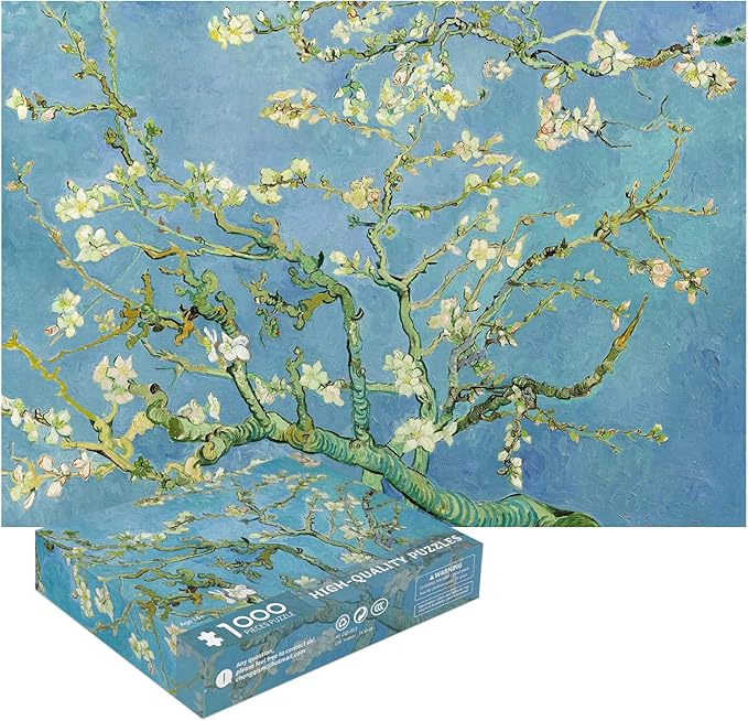 1000 Piece Puzzle for Adults, Almond Blossoms Jigsaw Puzzles 1000 Pieces with Letters on Back, Impossible Difficult Puzzles for Adults Seniors Teens Challenging Gift, Finished Size 27.6 x 19.7 inches