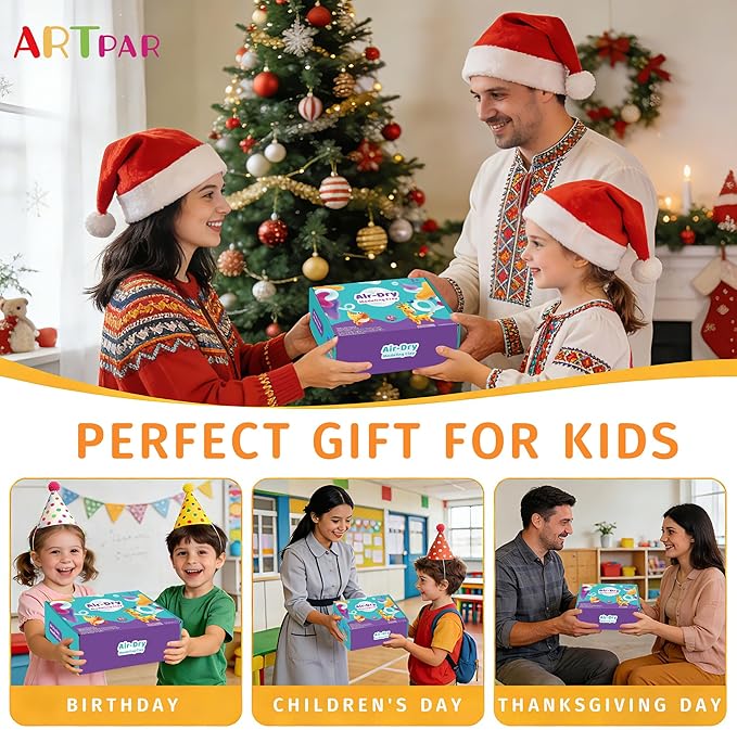 ARTPAR Air Dry Clay 66 Colors, Modeling Clay for Kids, Model Magic DIY Molding Clay Kit with Sculpting Tools, Soft & Ultra Light, Art and Crafts for Boys and Girls 3-12 Years Old.