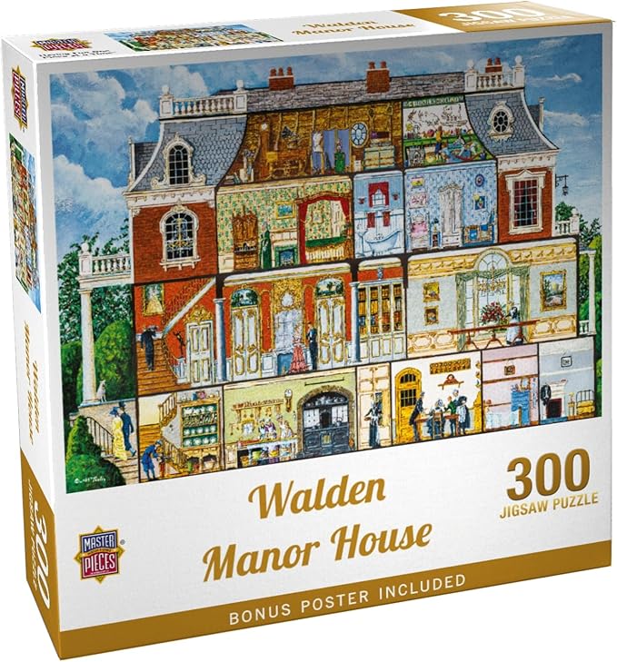 Masterpieces 300 Piece Jigsaw Puzzle for Adults and Families - Walden Manor House - 19.25"x26.63"