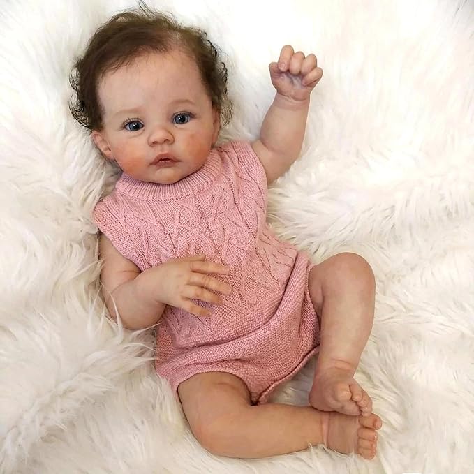 Zero Pam Reborn Baby Dolls Silicone Full Body-18‘’ Posable Anatomically Correct Girl, Realistic Babys Doll, Full Silicone Baby Doll, Real Life Reborn Dolls for Girls