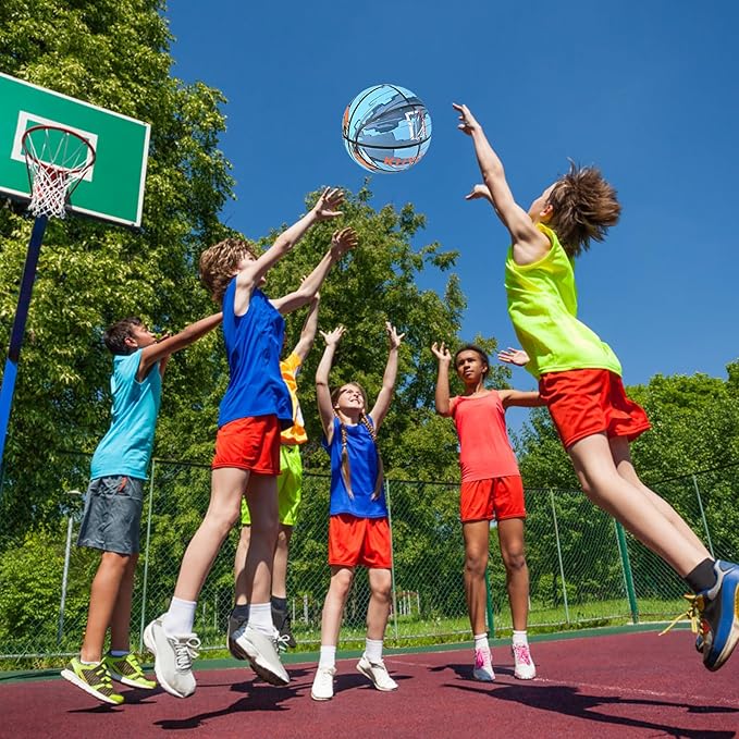 KUYOTQ Kids Youth Adult Size 3/4/5/6/7 (22/25.5/27.5/28.5/29.5") Basketball Premium Rubber or Faux Leather Basketball Indoor Outdoor Basketball for Boys Girls Womens Mens Basketball Gifts (Deflated)