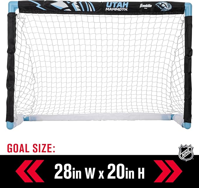 Franklin Sports NHL Mini Hockey Set - Kids Indoor Knee Hockey Goal, Ball, + 2 Stick Combo - Youth Team Indoor Toy Set - Official - Ages 3+