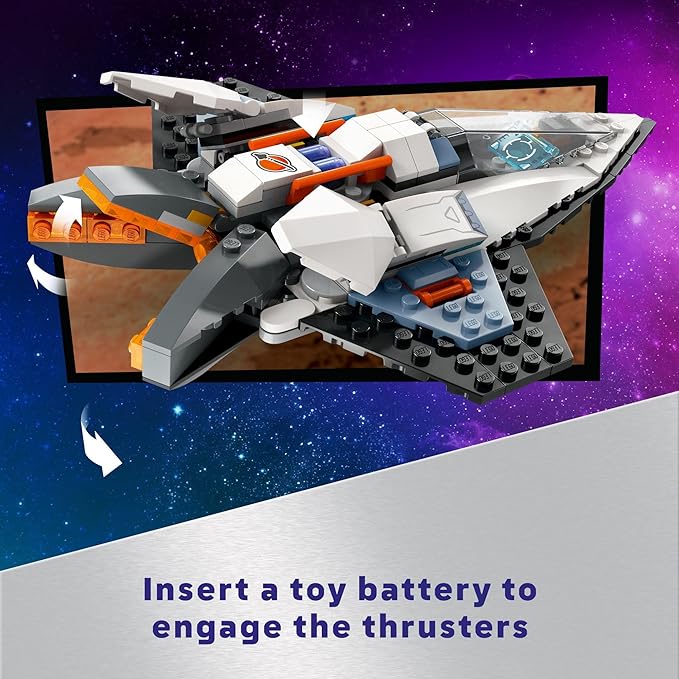 LEGO City Interstellar Spaceship Toy for Kids, Creative Play Space Building Set with Spacecraft Model, Drone, and Astronaut Figure, Building Toy for Boys, Girls and Kids Ages 6 and Up, 60430