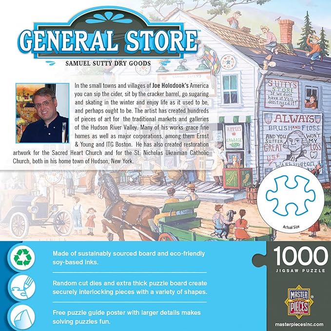 MasterPieces 1000 Piece Jigsaw Puzzle for Adults, Family, Or Youth - Samuel Sutty Dry Goods - 19.25"x26.75"