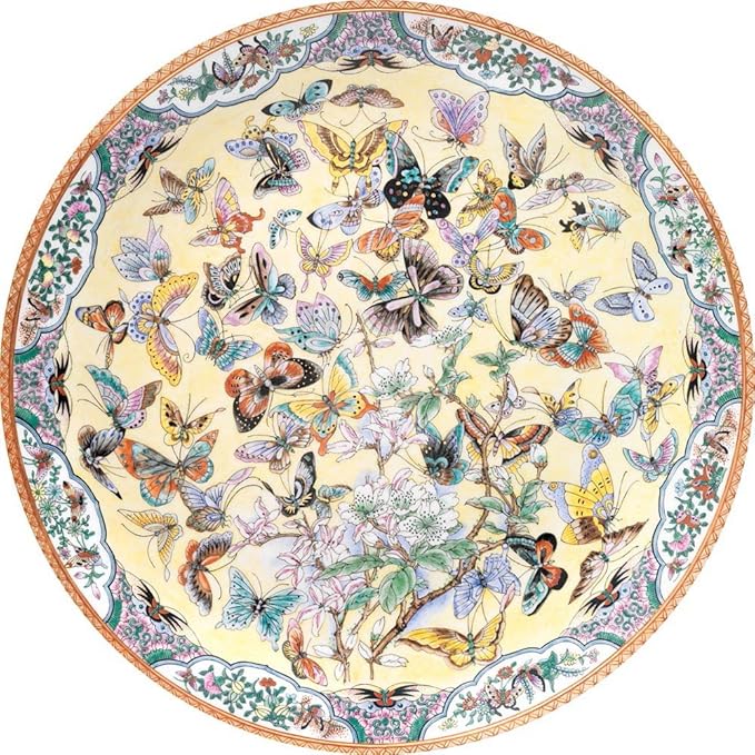 Bits and Pieces Round Jigsaw Puzzle for Adults – Ninety-Nine Butterflies – Colorful Floral Circular Puzzle by Bits and Pieces (300 Piece Puzzle 20" Diameter)