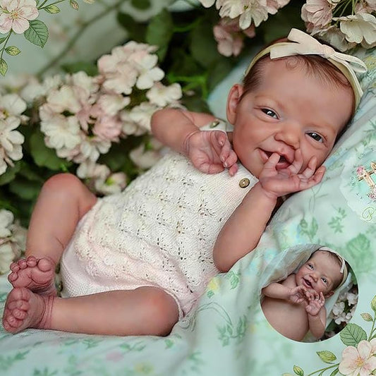 Anano Reborn Baby Dolls Silicone Full Body-20 in Realistic Baby Doll Newborn Girl, Full Silicone Babys Doll, Real Life Babys Reborn Dolls Anatomically Correct with Accessories