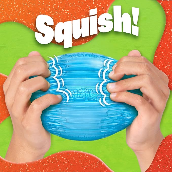 Nickelodeon Gak Splat 2 Balls + 1 Football Sport Ball 3-Pack Bundle, Throw, Catch, Play!