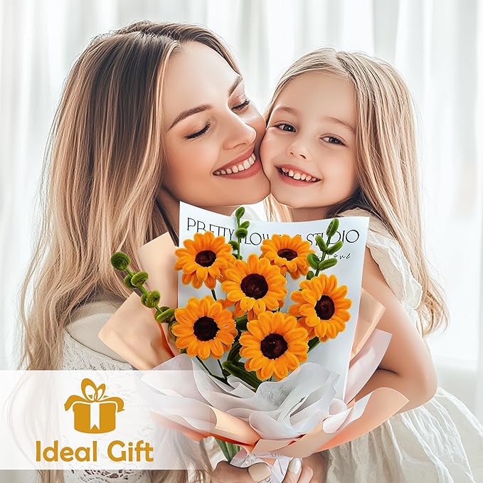 500 Pcs Pipe Cleaners Craft Kit for Flower Making, Complete DIY Bouquet Set with Chenille Stems, Craft Wire, Stamen, Tape, Ribbon & More, Perfect for Arts, Handmade Gifts & Decorations
