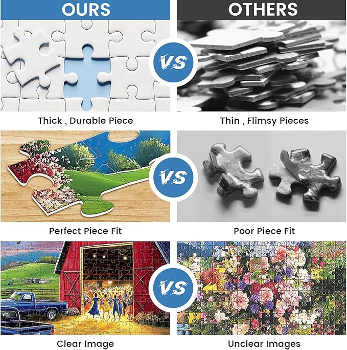 500 Pieces Jigsaw Puzzles for Adults, Evening Farm Puzzle for Adults Seniors, Dance Puzzle 500 Pieces, Gift for Birthday, Home Decor, Fun for Family(20.5 * 15 in)