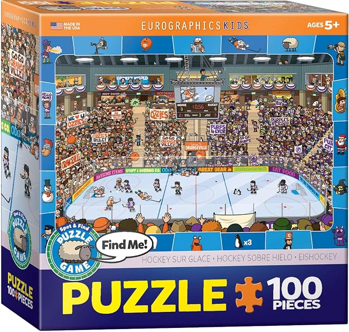 EuroGraphics Hockey Spot & Find 100 Piece Puzzle