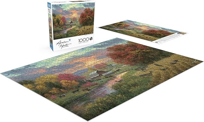 Buffalo Games - Abraham Hunter - Golden Retreat - 1000 Piece Jigsaw Puzzle for Adults -Challenging Puzzle Perfect for Game Nights - Finished Size is
