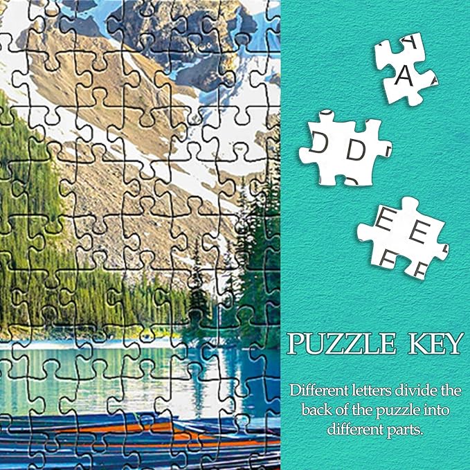 1000 Piece Jigsaw Puzzles for Adults Teens Kids - Fine Art Challenging, Moraine Lake 1000Pcs Puzzle, Family Game Gift, Size 27"x20"