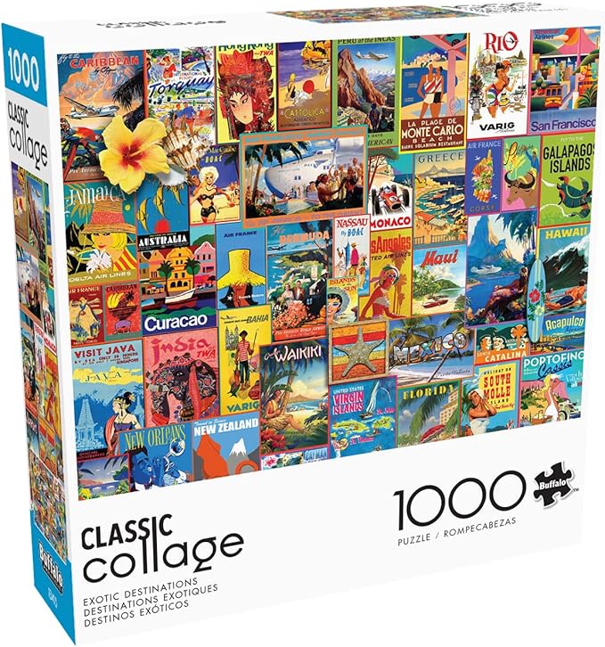 Buffalo Games - Lewis T Johnson - Exotic Destinations - 1000 Piece Jigsaw Puzzle for Adults -Challenging Puzzle Perfect for Game Nights - Finished Size is 26.75 x 19.75