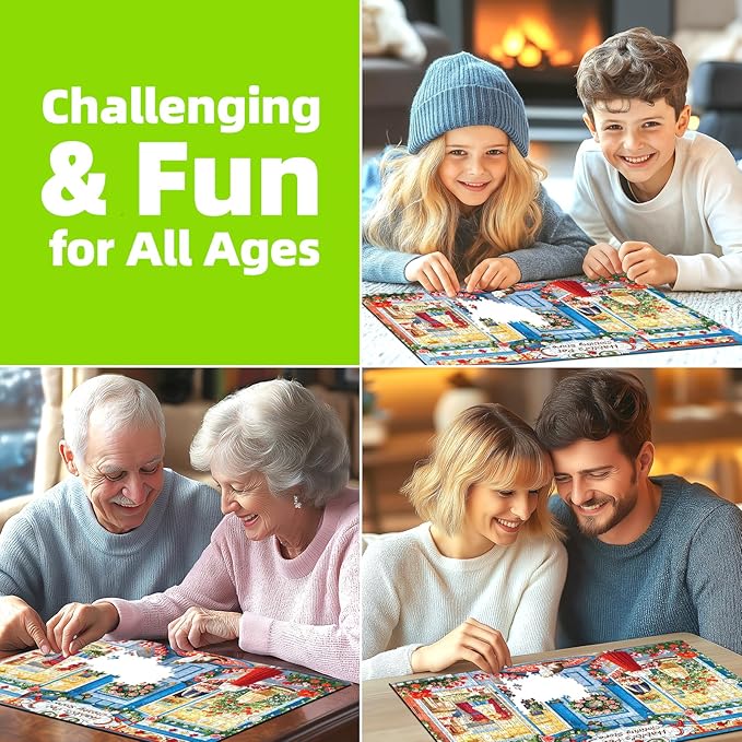 Vibrant Pet Shop 1000 Piece Puzzle for Adults, Fun Puzzles for Adults 1000 Pieces with HD Print & Poster, 27.5 * 19.7 in Dust Free, for Gifts Halloween Christmas Family Games Lovers