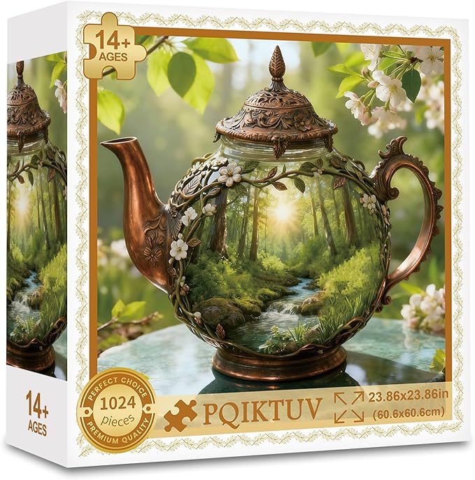 Puzzles for Adults 1024 Pieces Surreal Nature Landscape Print for Boho, Jigsaw Puzzles with HD Poster, Puzzles with Letter Markings, Gift for Family Friends