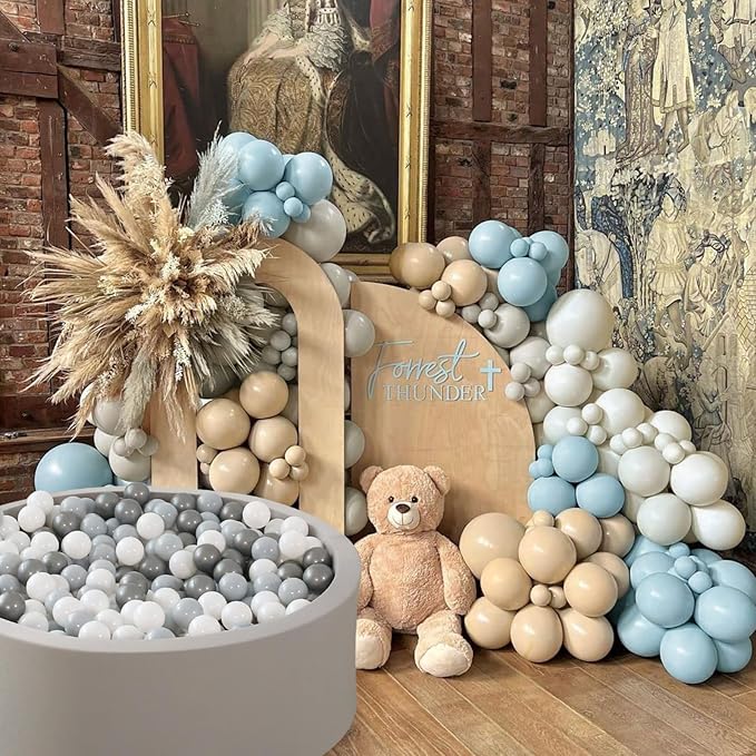 GOGOSO Ball Pit Balls for Toddler, Baby Plastic Playballs Kids Soft Pastel Pelotas Non-Toxic BPA-Free Gray+Pearl Gary+ White, 50 Balls