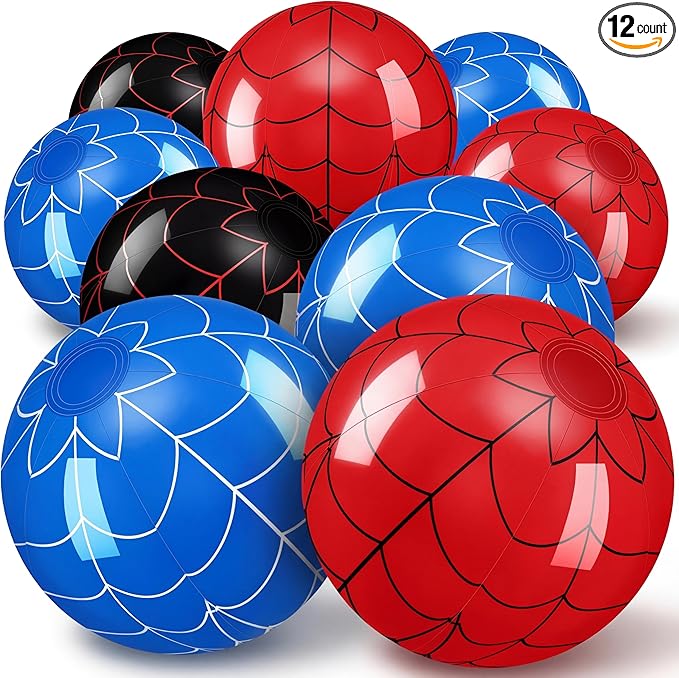 Sotiff 12 Pack Inflatable Beach Balls Bulk 12" Inflatable Pool Balls Bulk for Summer Beach Swimming Pool Birthday Party Gifts Supplies Decoration
