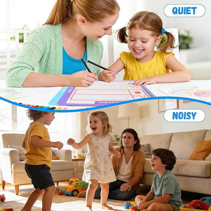 Preschool Learning Activities - Toddler Handwriting Practice and Tracing Books for Kids Ages 3-5, Montessori Busy Book, ABC Letter Number Workbooks, Autism Educational Gift for Boys and Girls