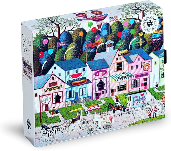 Buffalo Games - Silver Select - Charles Wysocki - Charles Wysocki - Confection Street - 1000 Piece Jigsaw Puzzle For Adults -Challenging Puzzle Perfect for Game Nights - Finished Size is 26.75 x 19.75