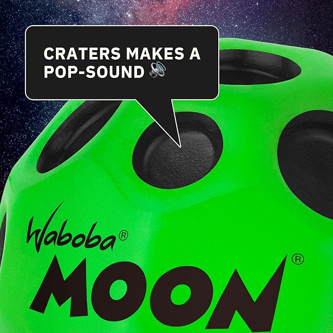 Waboba The Original Moon Ball - Hyper Bouncy Ball – Makes Pop Sound When Bounced - All Ages Extreme Bounce & Fun - Perfect for Active Play & Indoor or Outdoor Games