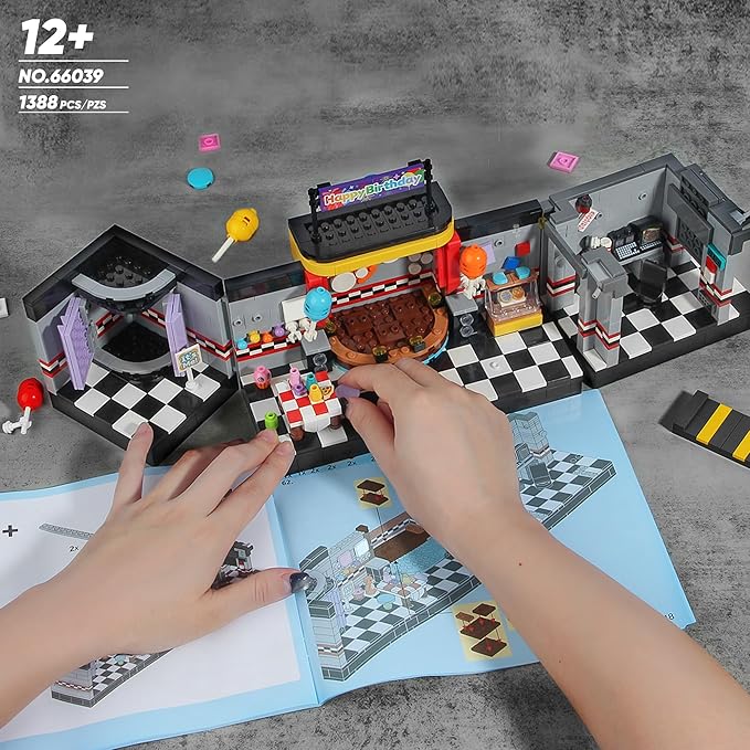 Security Room Building Block Toy for Boys Age 12+, Security Room Building Set Game Toys Merch Suitable for Halloween Birthday Gift, 1388Pcs