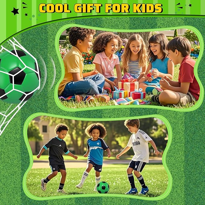 Soccer Goal Set with 3 Ball Pump for Toddler Kid, Portable Goals Training Equipment for Garden Indoor Outdoor Backyard, Birthday Gift for Boy Girl Sports Toy Family Game 23" W×18" H×12" D