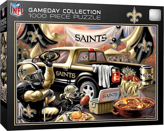 Masterpieces 1000 Piece Jigsaw Puzzle for Adults - NFL New Orleans Saints Gameday - 19.25"x26.75"