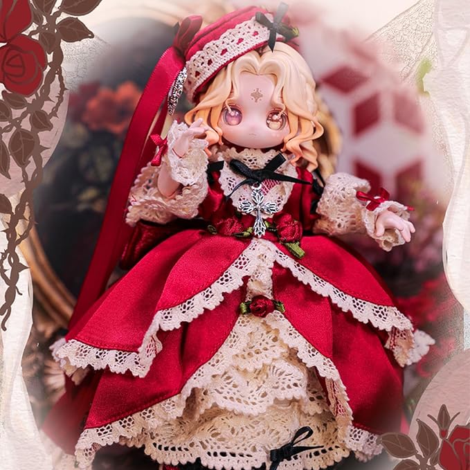 CALEMBOU BJD Blind Box, Vintage Treasures Series 15cm Ball Jointed Doll, Cute Dress Up Doll with Joints, Collection Action Figure Toys, Gift for Girls Boys (Pack of 2)