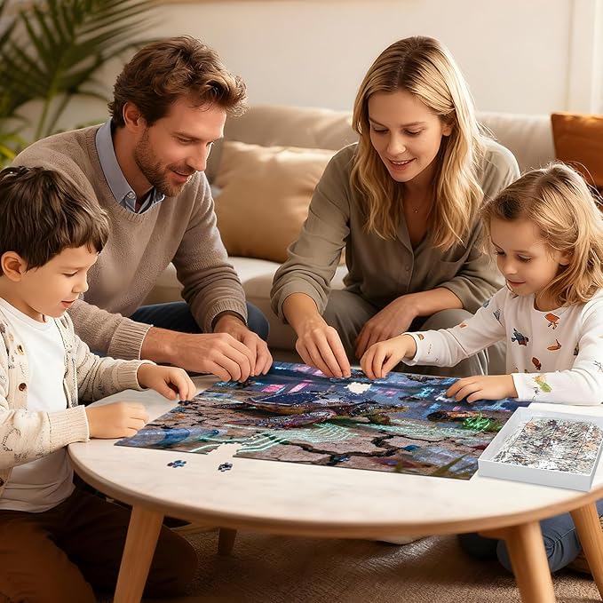 Puzzles for Adults 1000 Pieces Jigsaw Puzzles with Letters on Back Impossible Puzzle No Dust Family Decoration Fun Puzzles Gifts for Women Men (27.56x19.7 Inch)