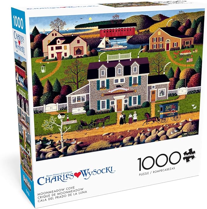 Buffalo Games - Charles Wysocki - Moonmeadow Cove - 1000 Piece Jigsaw Puzzle for Adults -Challenging Puzzle Perfect for Game Nights - Finished Size is 26.75 x 19.75
