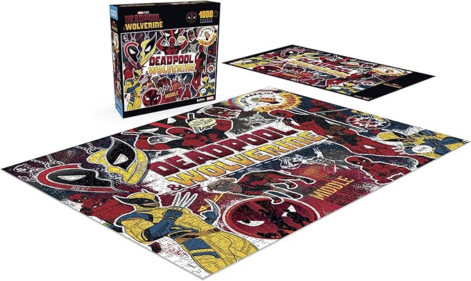 Buffalo Games - Marvel - Deadpool & Wolverine - 1000 Piece Jigsaw Puzzle for Adults -Challenging Puzzle Perfect for Game Nights - Finished Size is 26.75 x 19.75